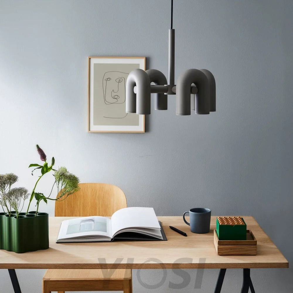 Cirkus Black Round/Linear Chandelier - Yiosilamp