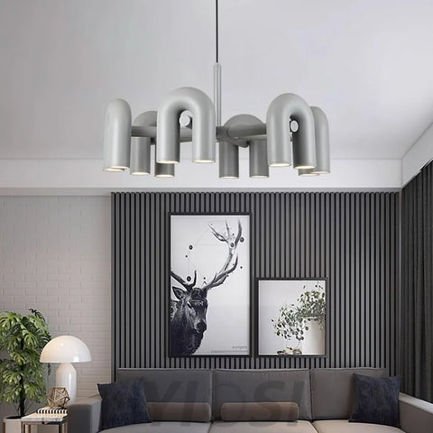 Cirkus Black Round/Linear Chandelier - Yiosilamp