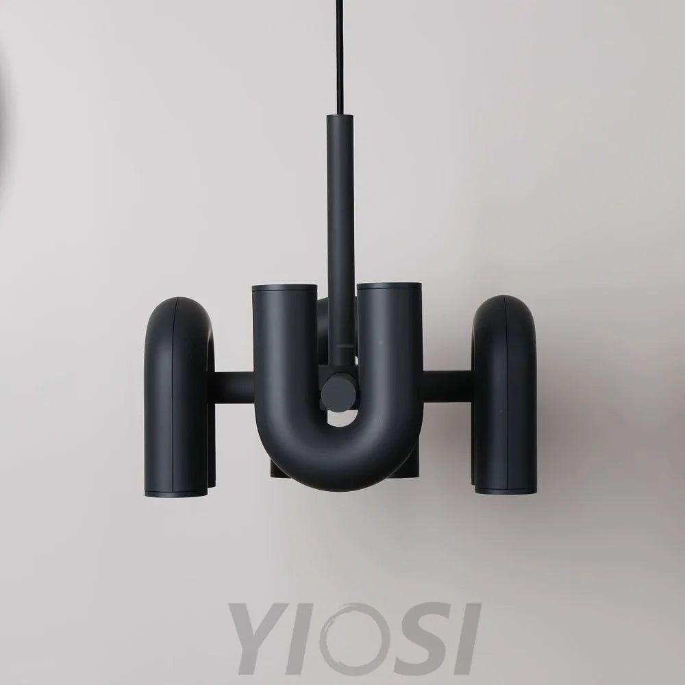 Cirkus Black Round/Linear Chandelier - Yiosilamp