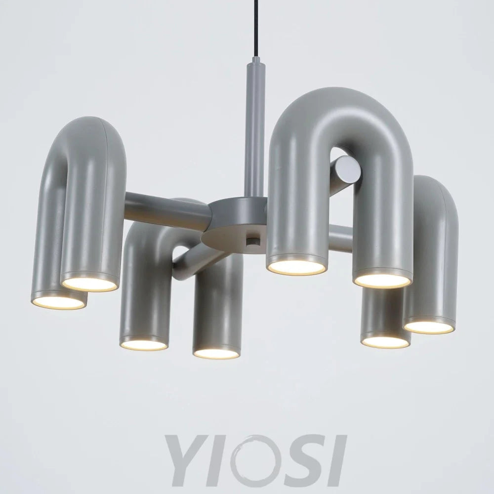Cirkus Black Round/Linear Chandelier - Yiosilamp