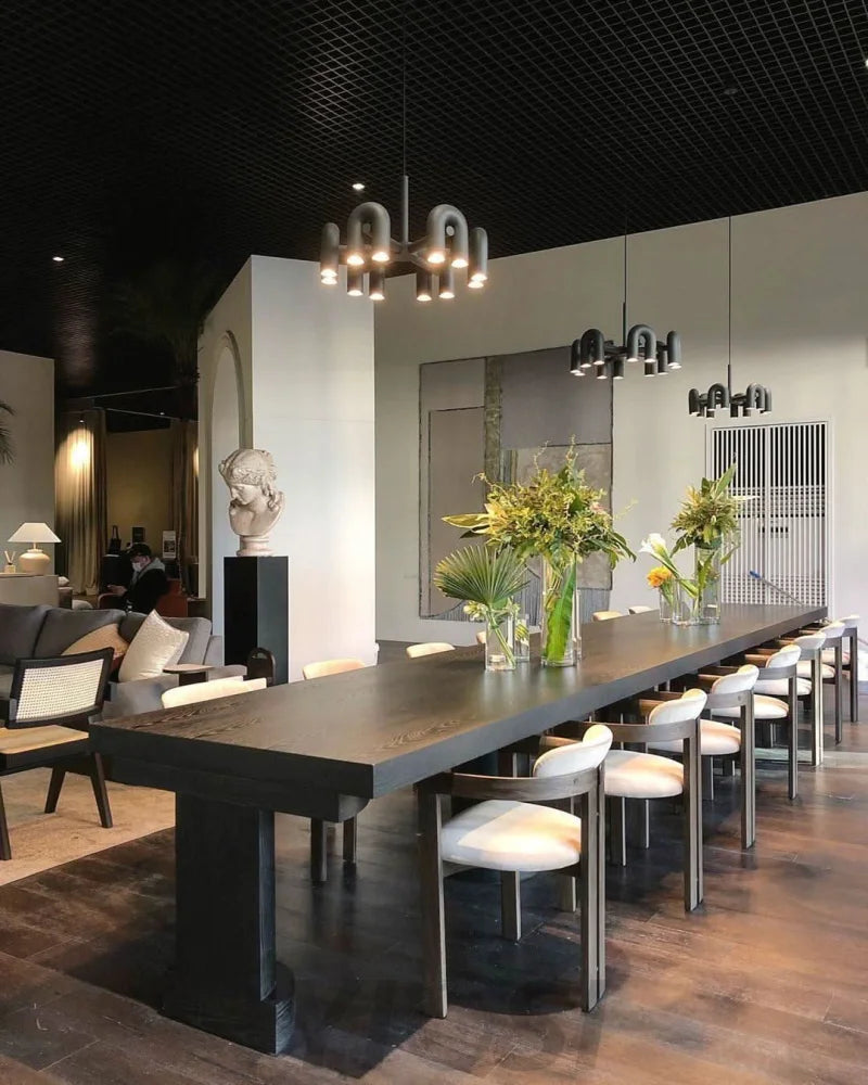 Cirkus Black Round/Linear Chandelier - Yiosilamp
