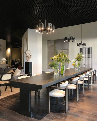 Cirkus Black Round/Linear Chandelier - Yiosilamp