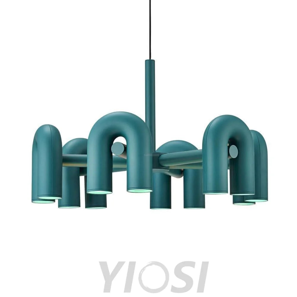Cirkus Black Round/Linear Chandelier - Yiosilamp