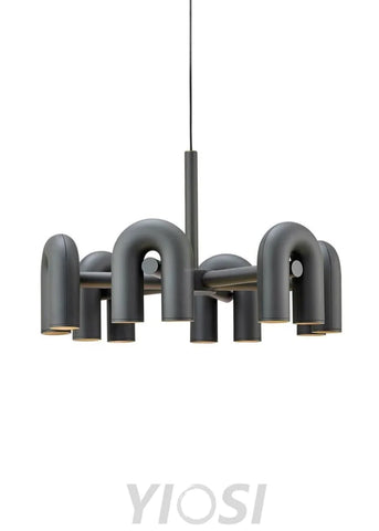 Cirkus Black Round/Linear Chandelier - Yiosilamp