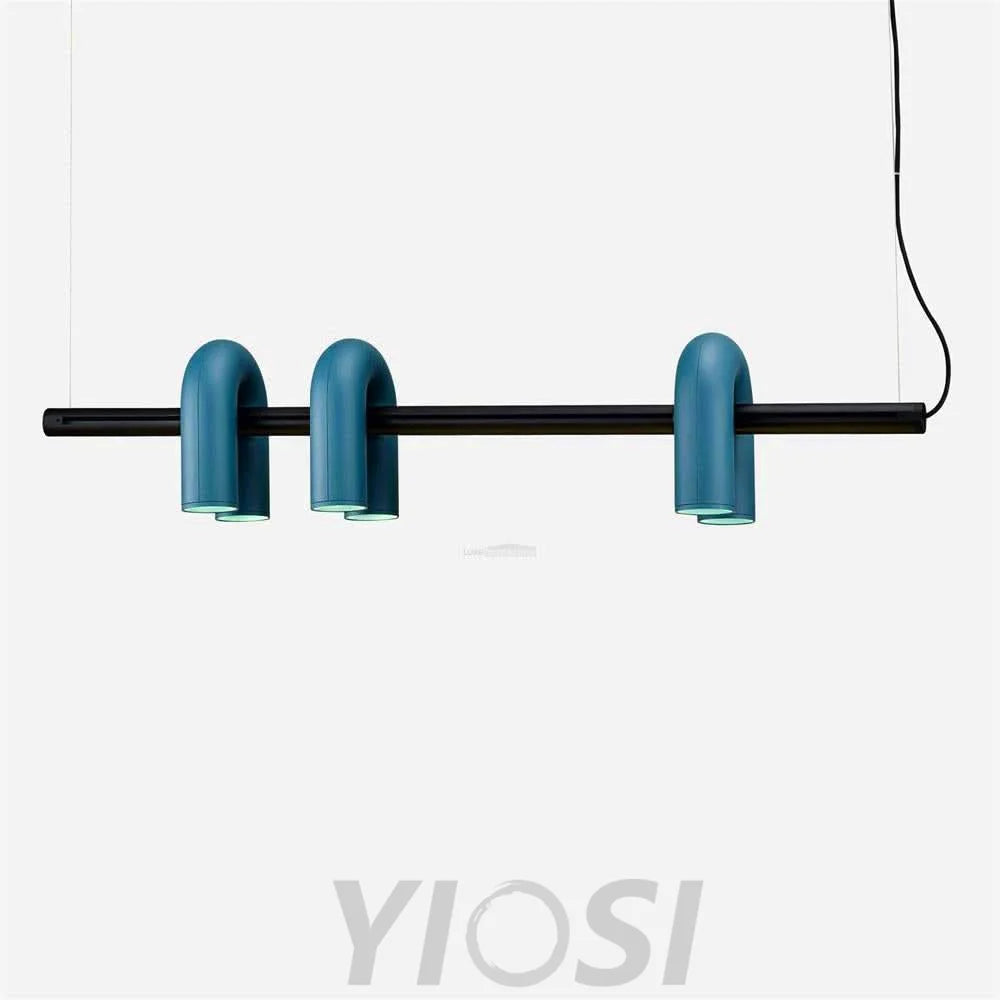 Cirkus Black Round/Linear Chandelier - Yiosilamp