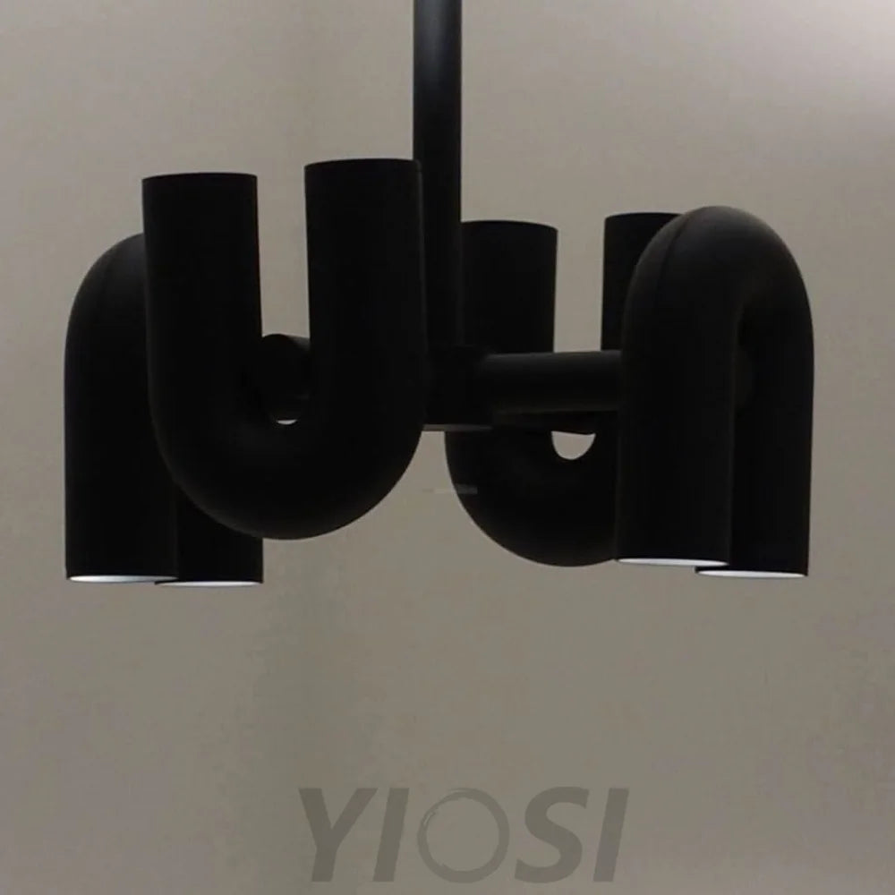 Cirkus Black Round/Linear Chandelier - Yiosilamp