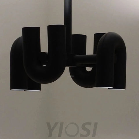 Cirkus Black Round/Linear Chandelier - Yiosilamp