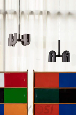 Cirkus Black Round/Linear Chandelier - Yiosilamp