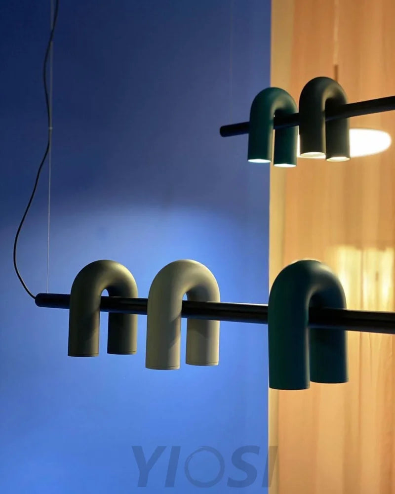 Cirkus Black Round/Linear Chandelier - Yiosilamp