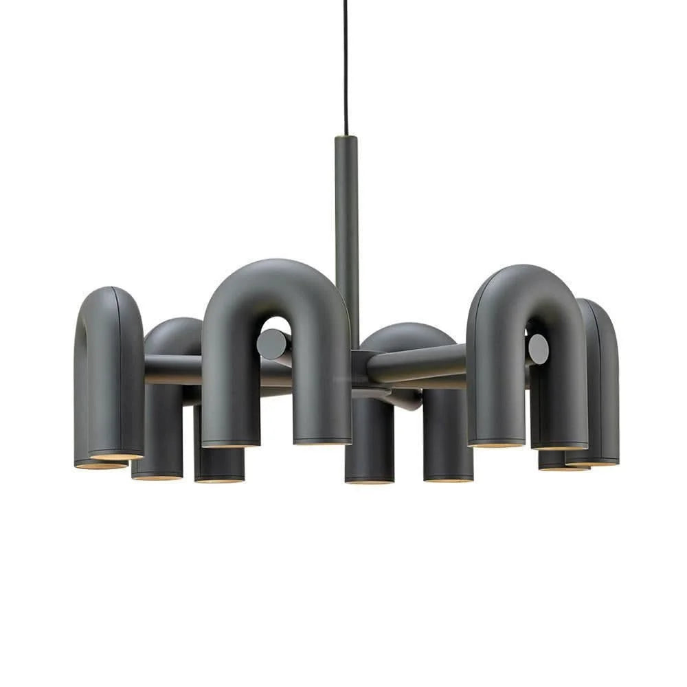 Cirkus Black Round/Linear Chandelier - Yiosilamp