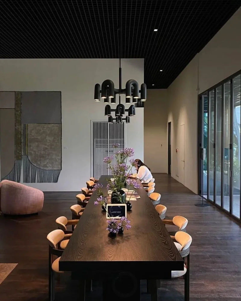 Cirkus Black Round/Linear Chandelier - Yiosilamp