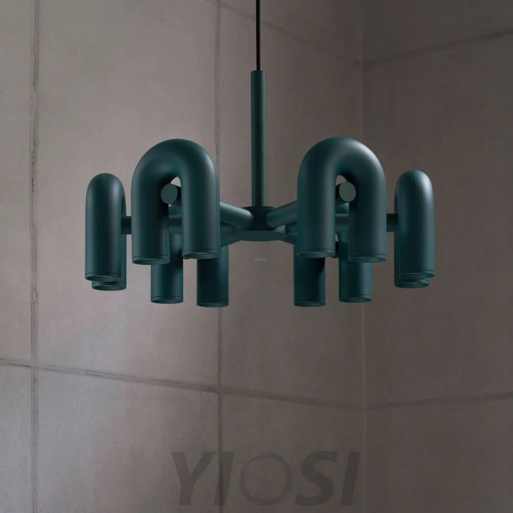 Cirkus Black Round/Linear Chandelier - Yiosilamp