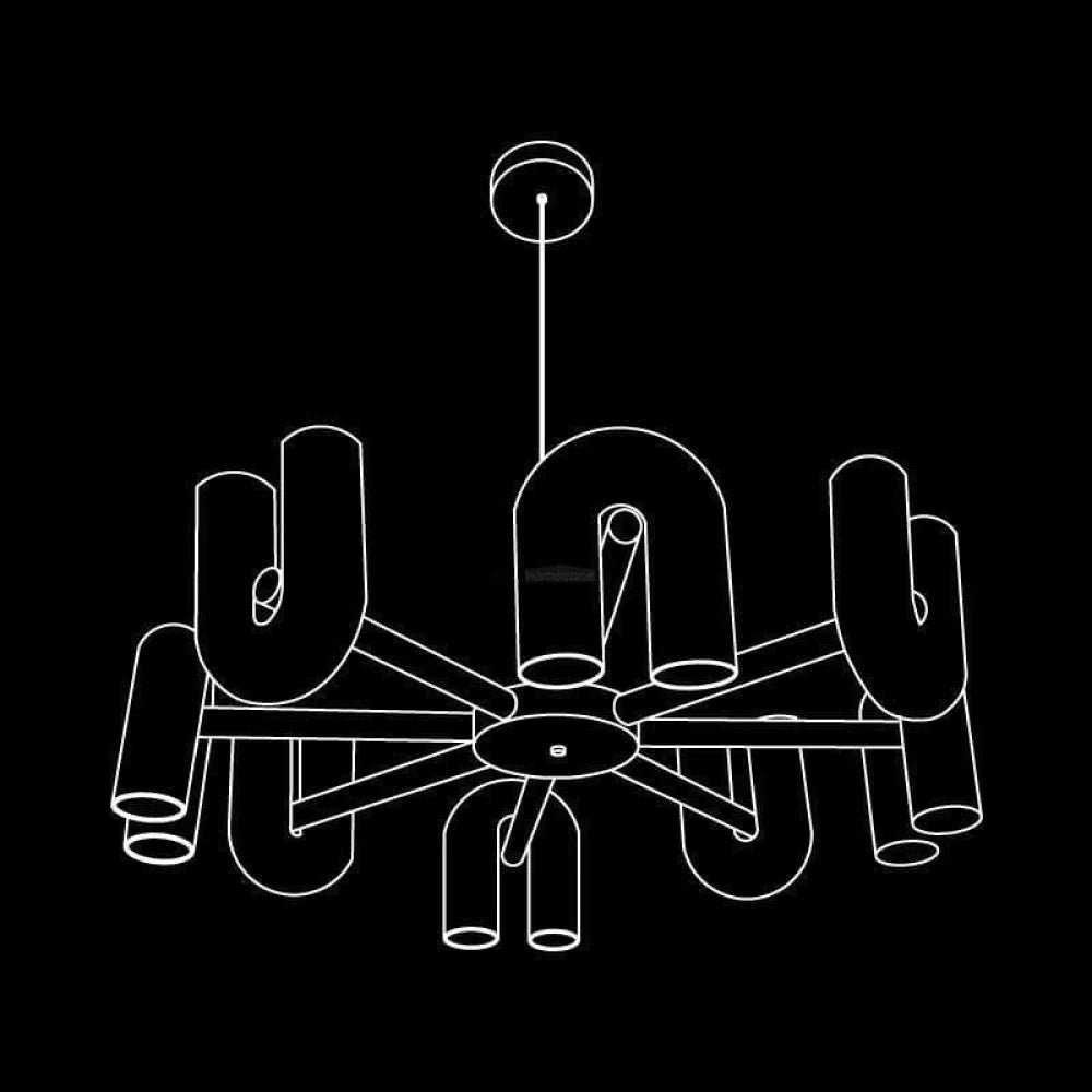Cirkus Black Round/Linear Chandelier - Yiosilamp