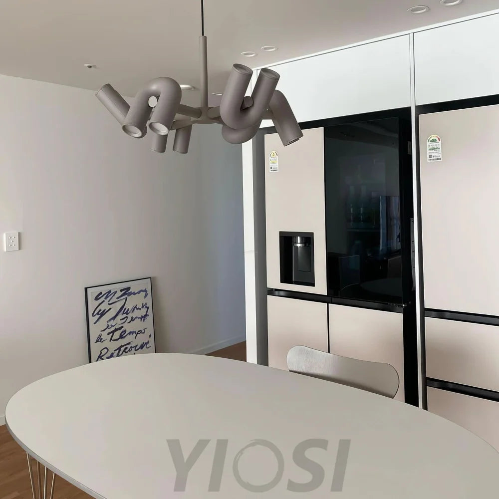 Cirkus Black Round/Linear Chandelier - Yiosilamp