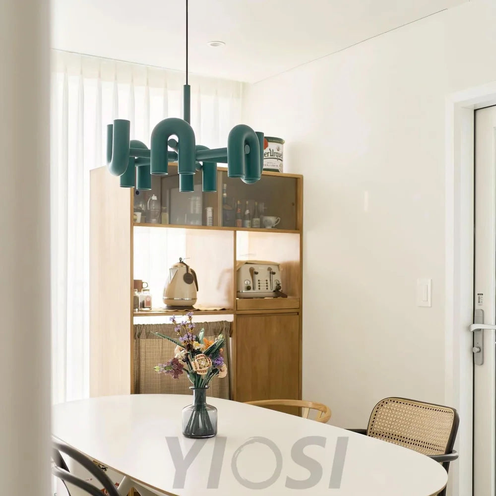Cirkus Black Round/Linear Chandelier - Yiosilamp