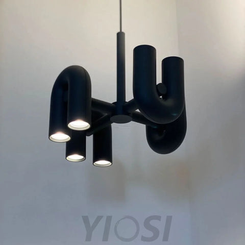 Cirkus Black Round/Linear Chandelier - Yiosilamp