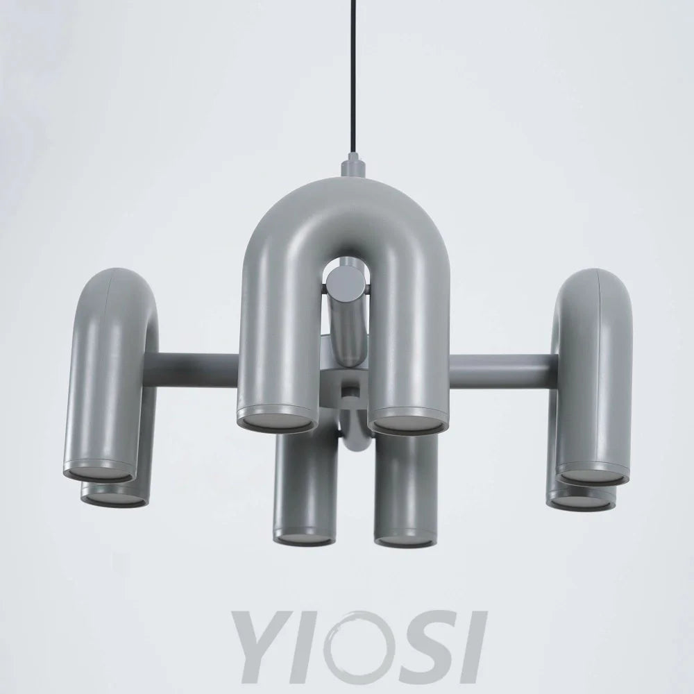 Cirkus Black Round/Linear Chandelier - Yiosilamp