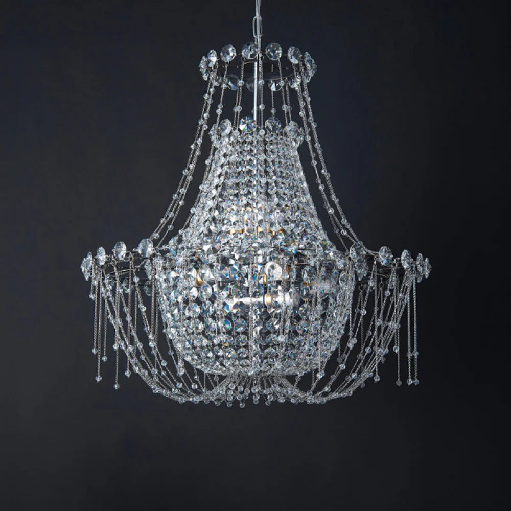 Classic Empire Crystal Chandelier Luxury Lighting 18.1’’ D