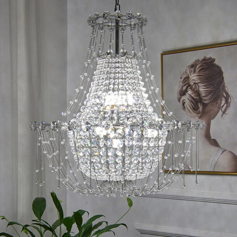 Classic Empire Crystal Chandelier Luxury Lighting 24.8’’ D