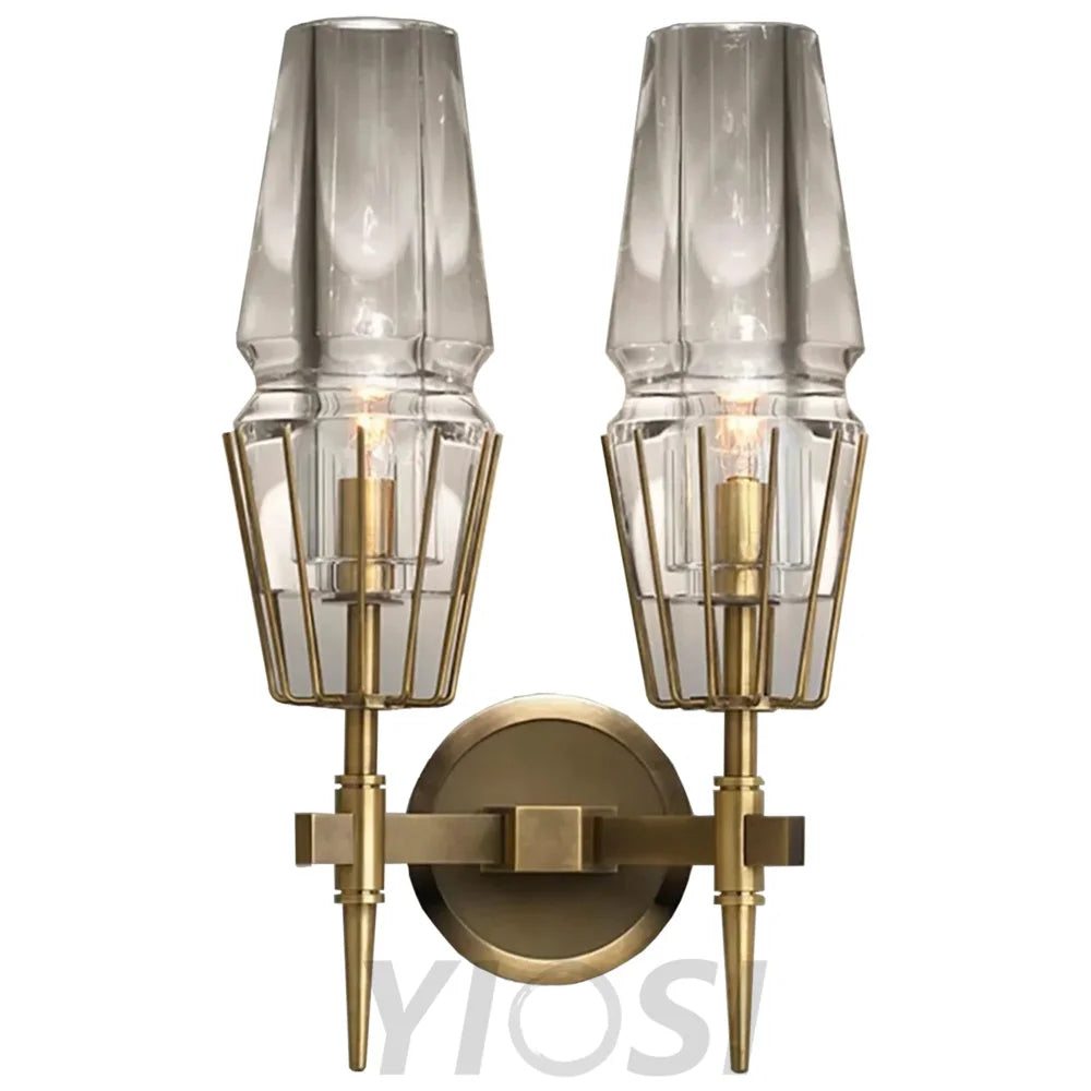 Cloris Solid Brass Wall Sconce Fixture (Double)