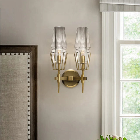 crystal wall sconce