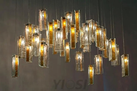 Cluster Glass Chandelier Chandelier - Cluster-1-Yiosilamp