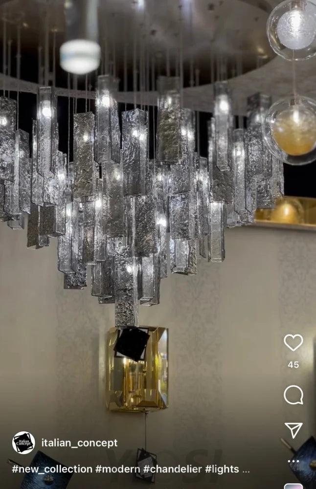 Cluster Glass Chandelier Chandelier - Cluster-1-Yiosilamp