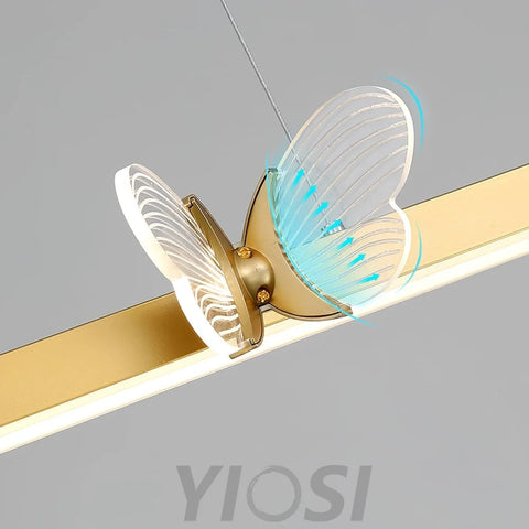 Cohen Butterfly Linear Chandelier - Butterfly-1-Yiosilamp