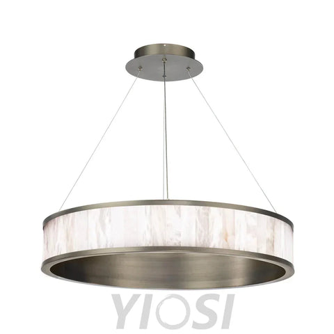 Coliseo Alabaster 28In Led Round Chandelier Antique Nickel Chandeliers For Dining Room Stairways