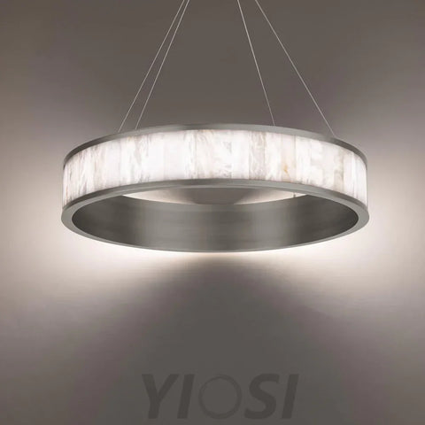 Coliseo Alabaster 28In Led Round Chandelier Chandeliers For Dining Room Stairways Foyer Bedrooms