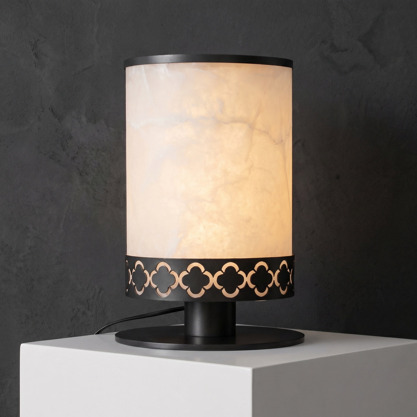 Yiosi Colonna Cylinder Moroccan Base Table Lamp - Image 1