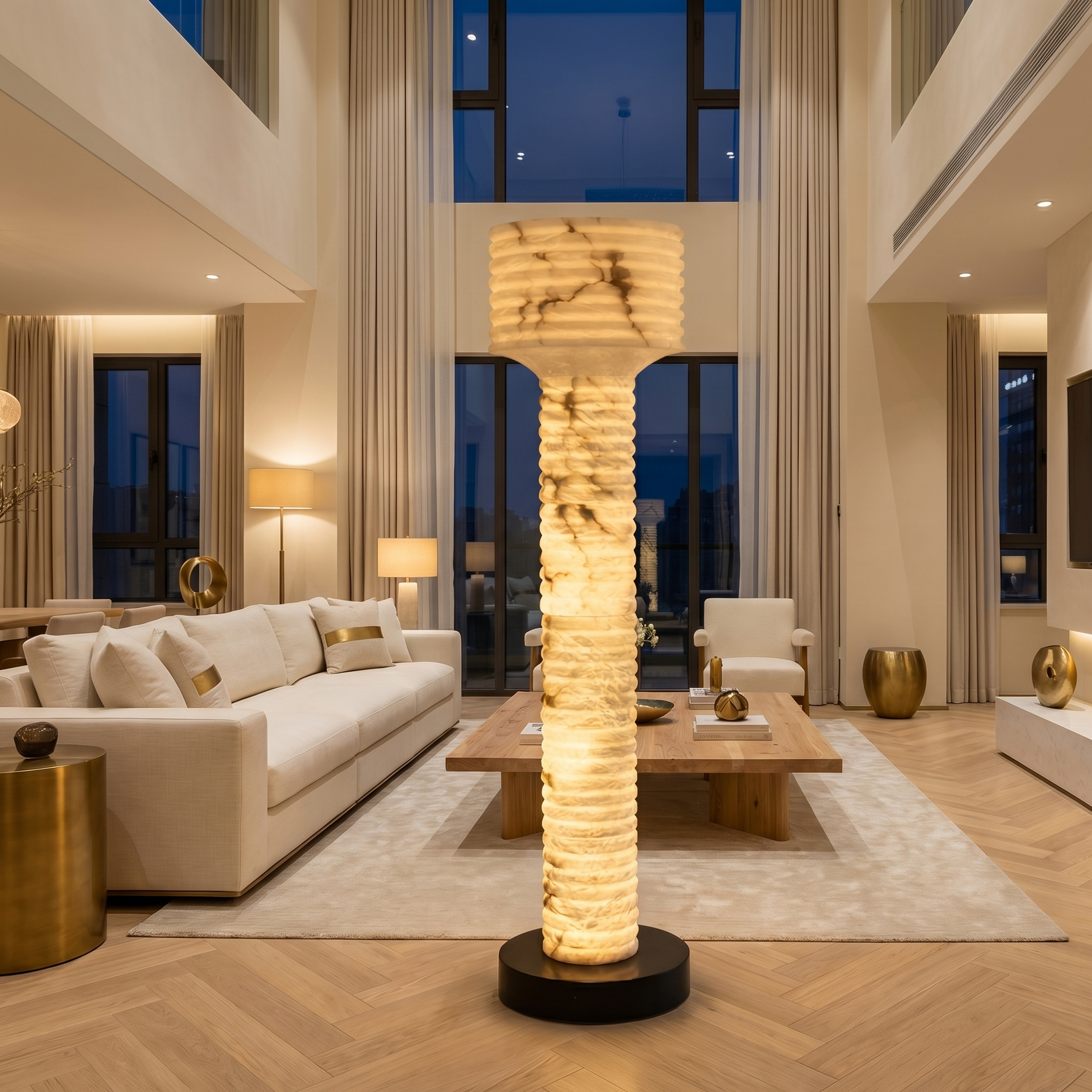 Yiosi Colonna Ribbed Column Floor Lamp - Image 3