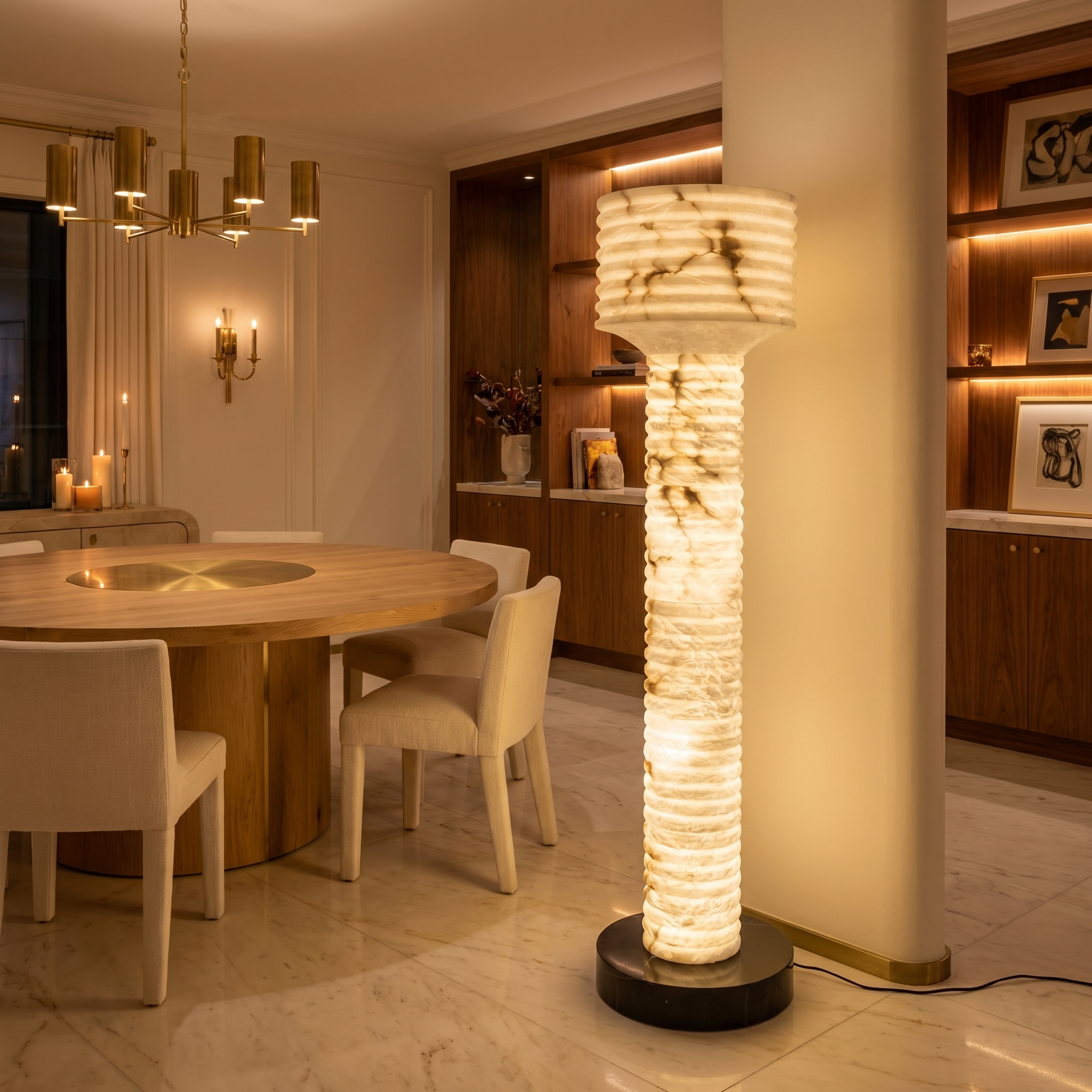 Yiosi Colonna Ribbed Column Floor Lamp - Image 4