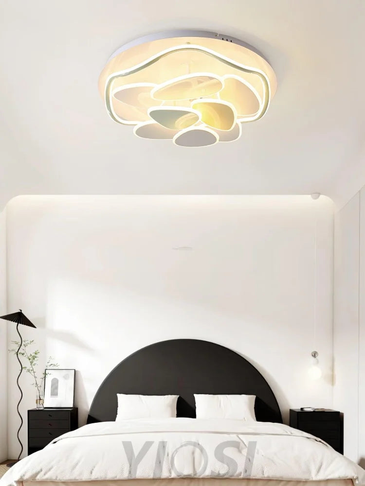 Colorful Cloud Round Ceiling Lamp  L 47.2″ - Candy, Flush Mounts, White & Yellow & Green-1-Yiosilamp