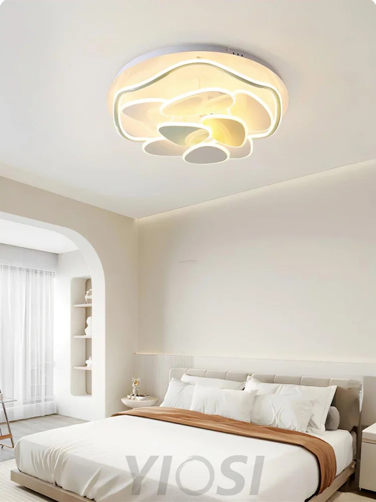 Colorful Cloud Round Ceiling Lamp  L 47.2″ - Candy, Flush Mounts, White & Yellow & Green-1-Yiosilamp