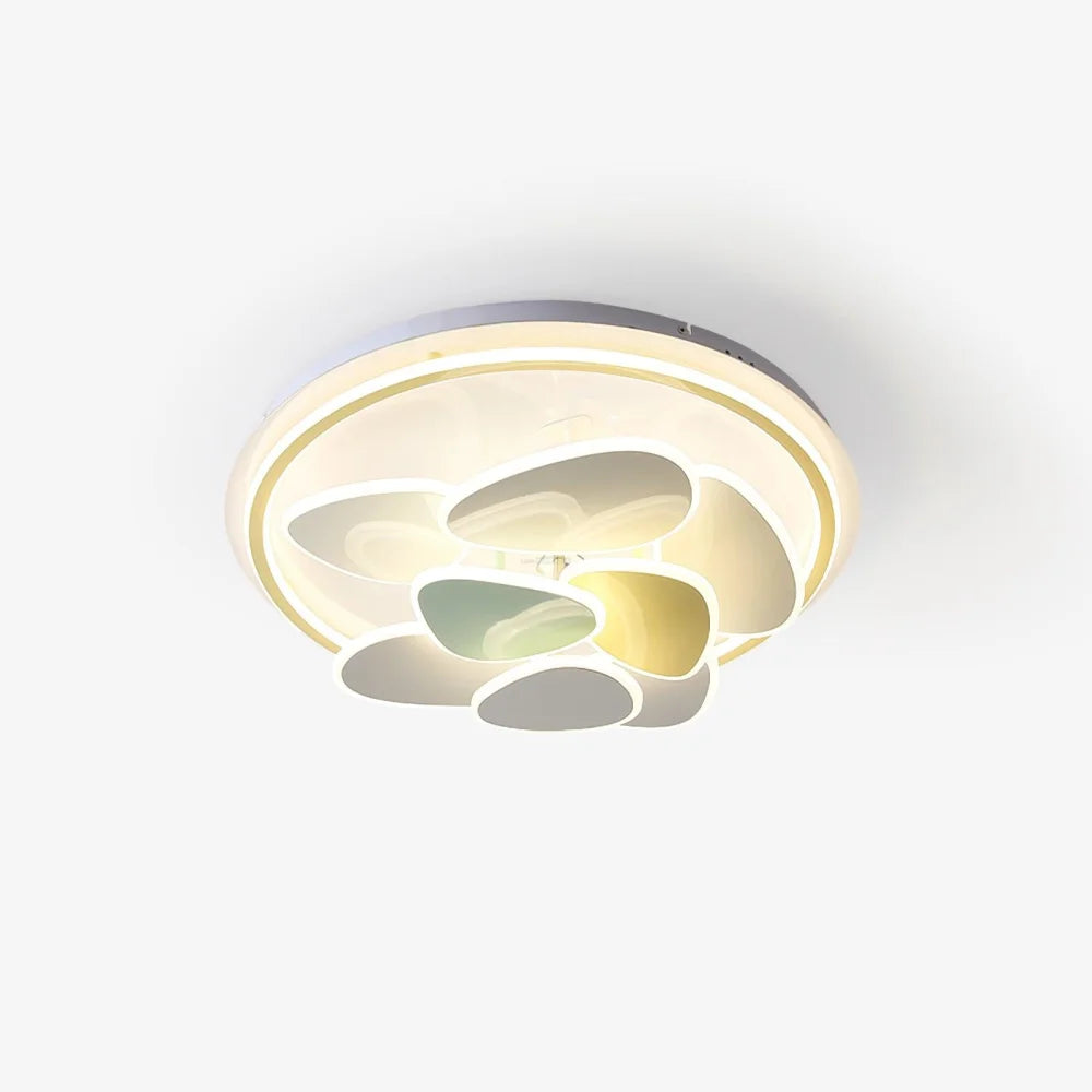 Colorful Cloud Round Ceiling Lamp  L 47.2″ - Candy, Flush Mounts, White & Yellow & Green-1-Yiosilamp
