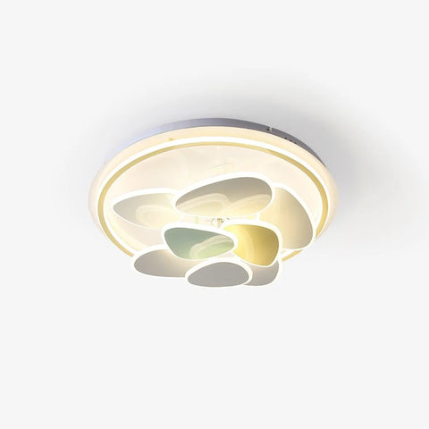 Colorful Cloud Round Ceiling Lamp  L 47.2″ - Candy, Flush Mounts, White & Yellow & Green-1-Yiosilamp