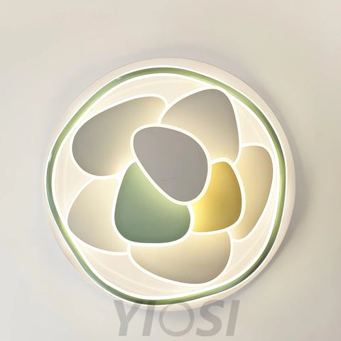 Colorful Cloud Round Ceiling Lamp  L 47.2″ - Candy, Flush Mounts, White & Yellow & Green-1-Yiosilamp
