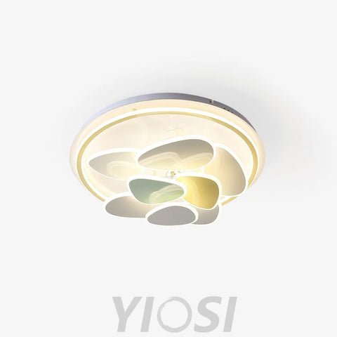 Colorful Cloud Round Ceiling Lamp  L 47.2″ - Candy, Flush Mounts, White & Yellow & Green-1-Yiosilamp