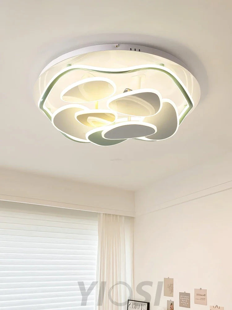 Colorful Cloud Round Ceiling Lamp  L 47.2″ - Candy, Flush Mounts, White & Yellow & Green-1-Yiosilamp