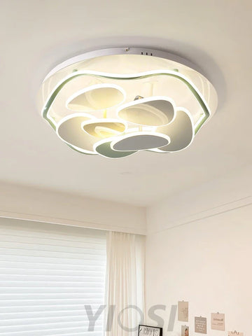 Colorful Cloud Round Ceiling Lamp  L 47.2″ - Candy, Flush Mounts, White & Yellow & Green-1-Yiosilamp