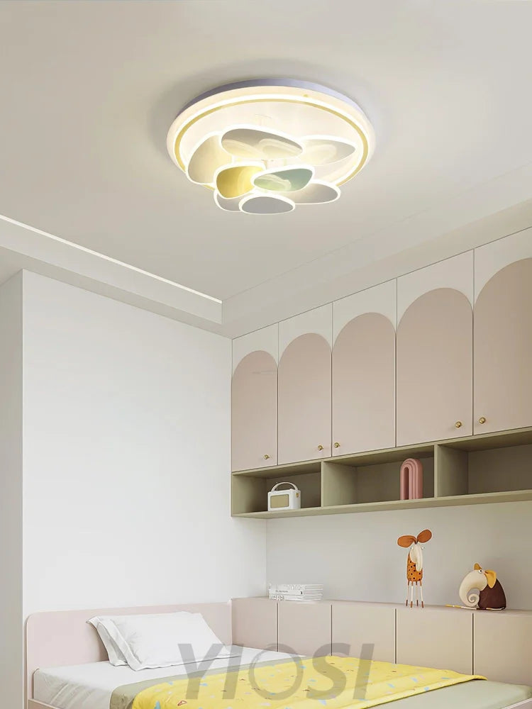 Colorful Cloud Round Ceiling Lamp  L 47.2″ - Candy, Flush Mounts, White & Yellow & Green-1-Yiosilamp