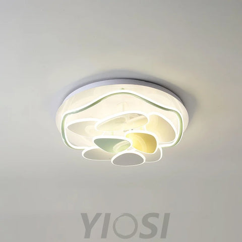 Colorful Cloud Round Ceiling Lamp  L 47.2″ - Candy, Flush Mounts, White & Yellow & Green-1-Yiosilamp