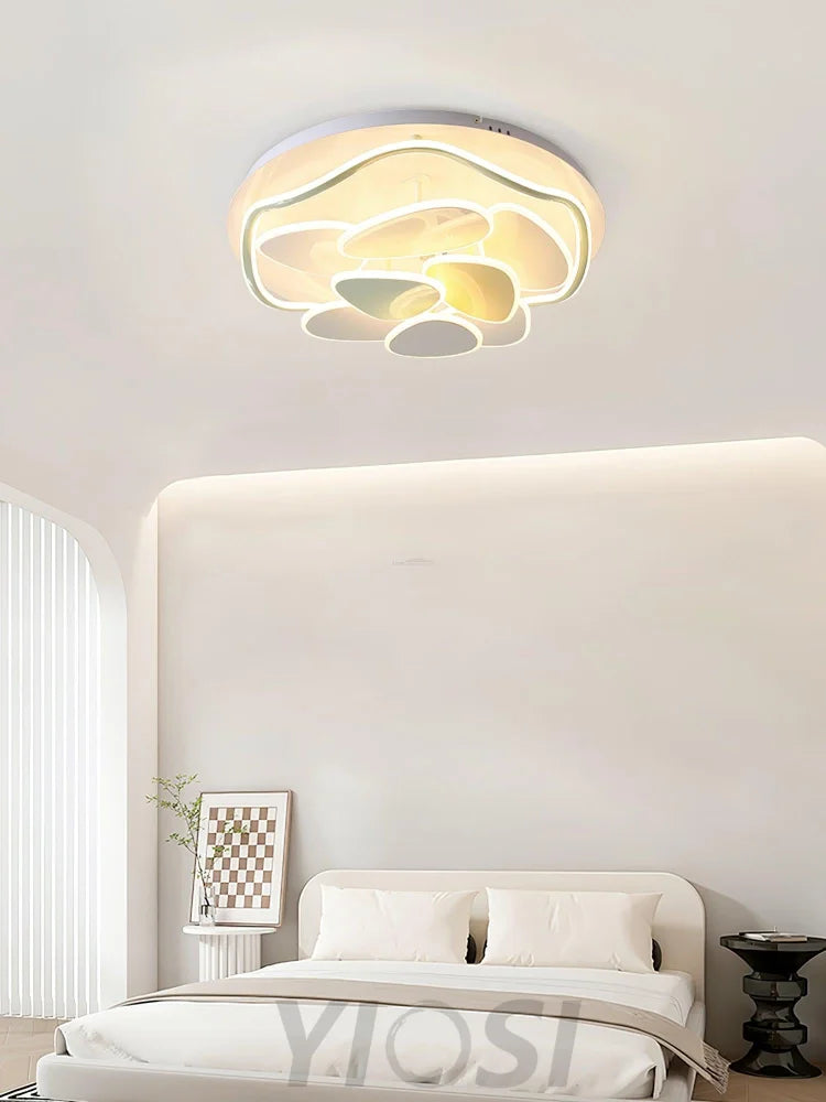Colorful Cloud Round Ceiling Lamp  L 47.2″ - Candy, Flush Mounts, White & Yellow & Green-1-Yiosilamp
