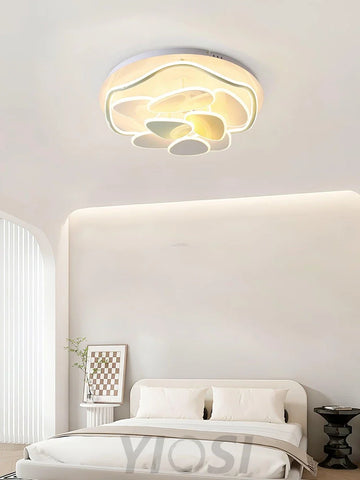 Colorful Cloud Round Ceiling Lamp  L 47.2″ - Candy, Flush Mounts, White & Yellow & Green-1-Yiosilamp