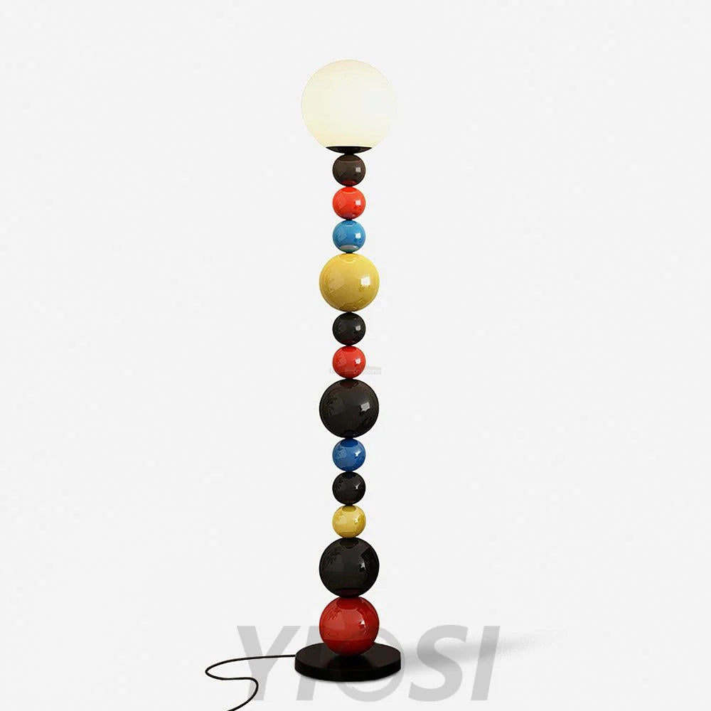 Colorful Round Ball Floor Lamp ∅ 9.8″ - Candy, Green, Red-1-Yiosilamp