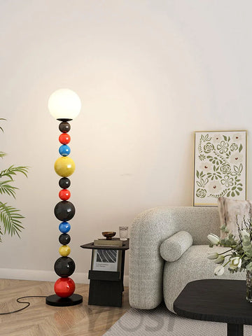 Colorful Round Ball Floor Lamp ∅ 9.8″ - Candy, Green, Red-1-Yiosilamp