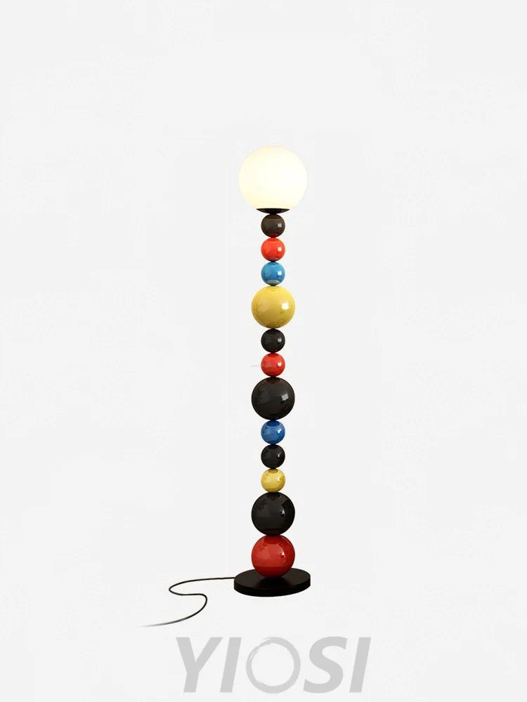 Colorful Round Ball Floor Lamp ∅ 9.8″ - Candy, Green, Red-1-Yiosilamp