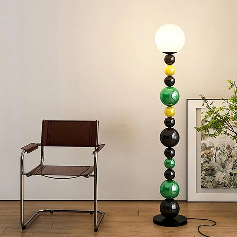 Colorful Round Ball Floor Lamp ∅ 9.8″ - Candy, Green, Red-1-Yiosilamp