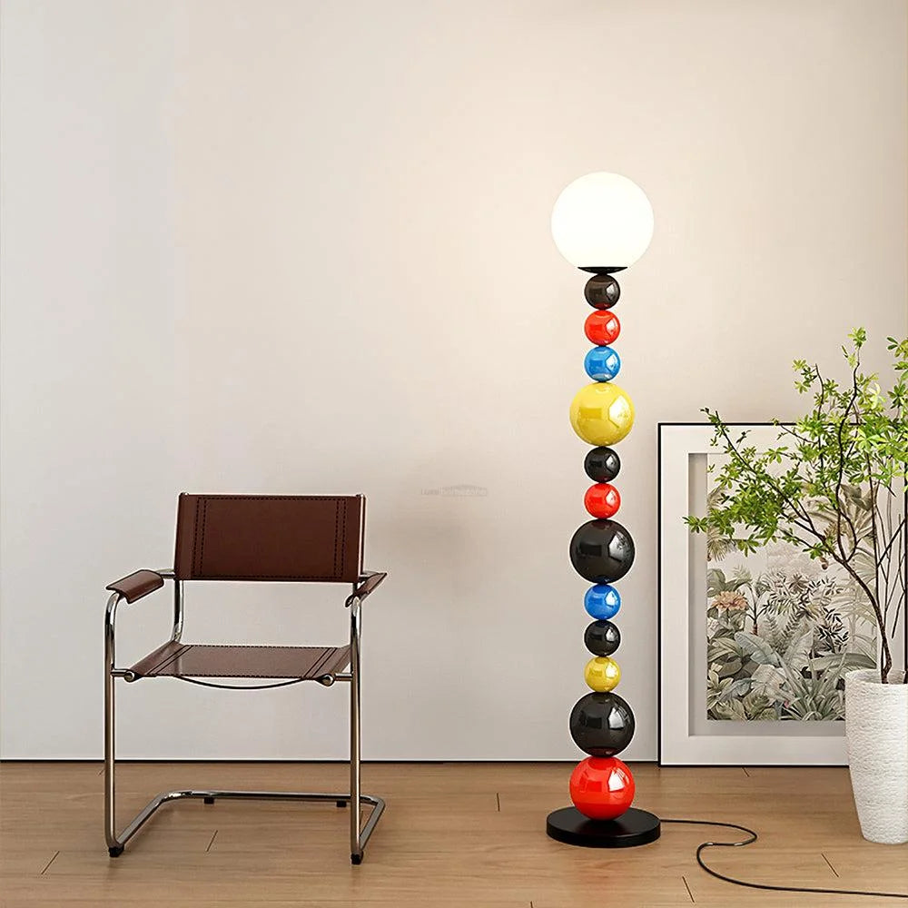 Colorful Round Ball Floor Lamp ∅ 9.8″ - Candy, Green, Red-1-Yiosilamp